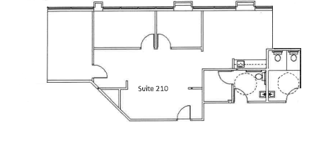 Floor plan for studio, 1250 sqft